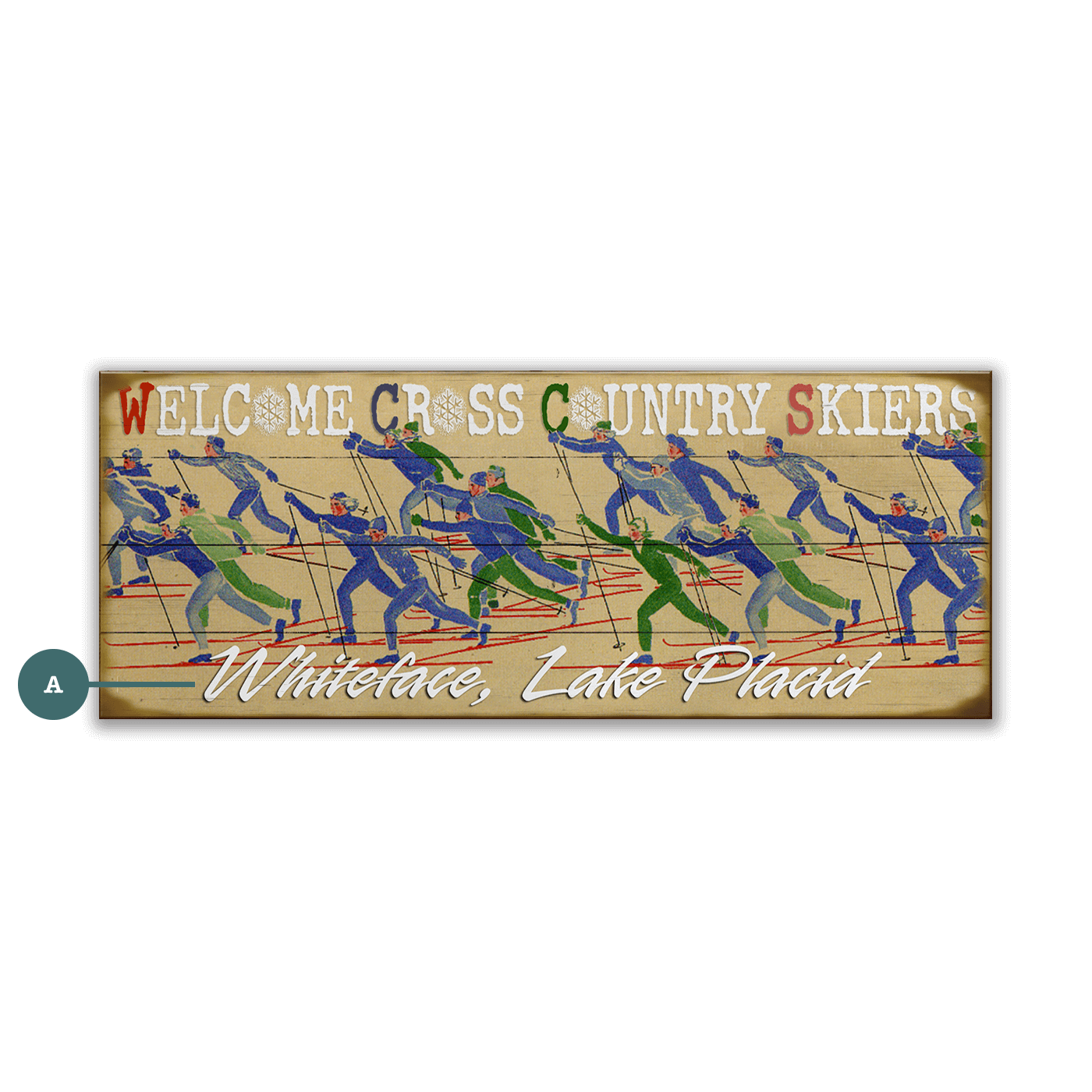Welcome Cross Country Skiers - Wood & Metal Wall Art
