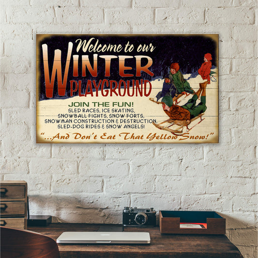 Yellow Snow: Generic - Wood & Metal Wall Art
