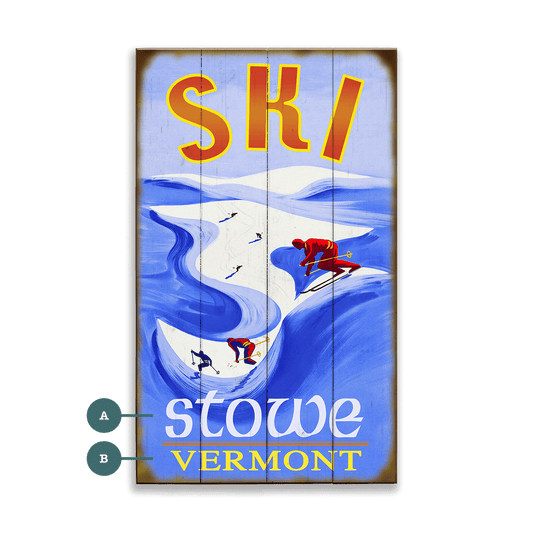 Ski Bowl - Wood & Metal Wall Art