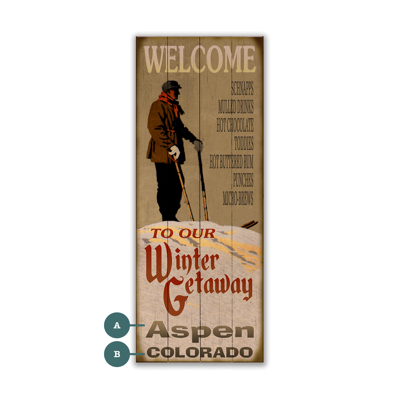Winter Getaway - Wood & Metal Wall Art
