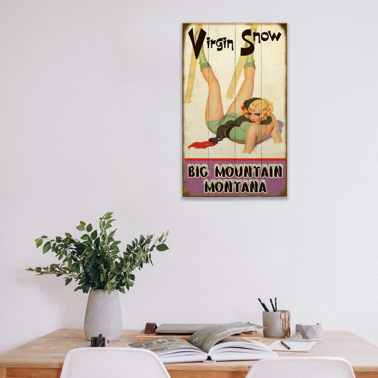 Virgin Snow - Wood & Metal Wall Art