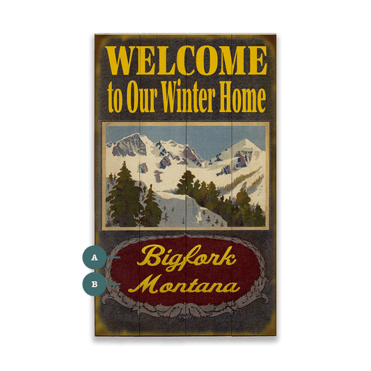 Winter Home - Wood & Metal Wall Art