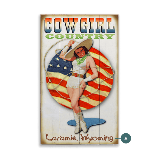 Cowgirl Country - Wood & Metal Wall Art