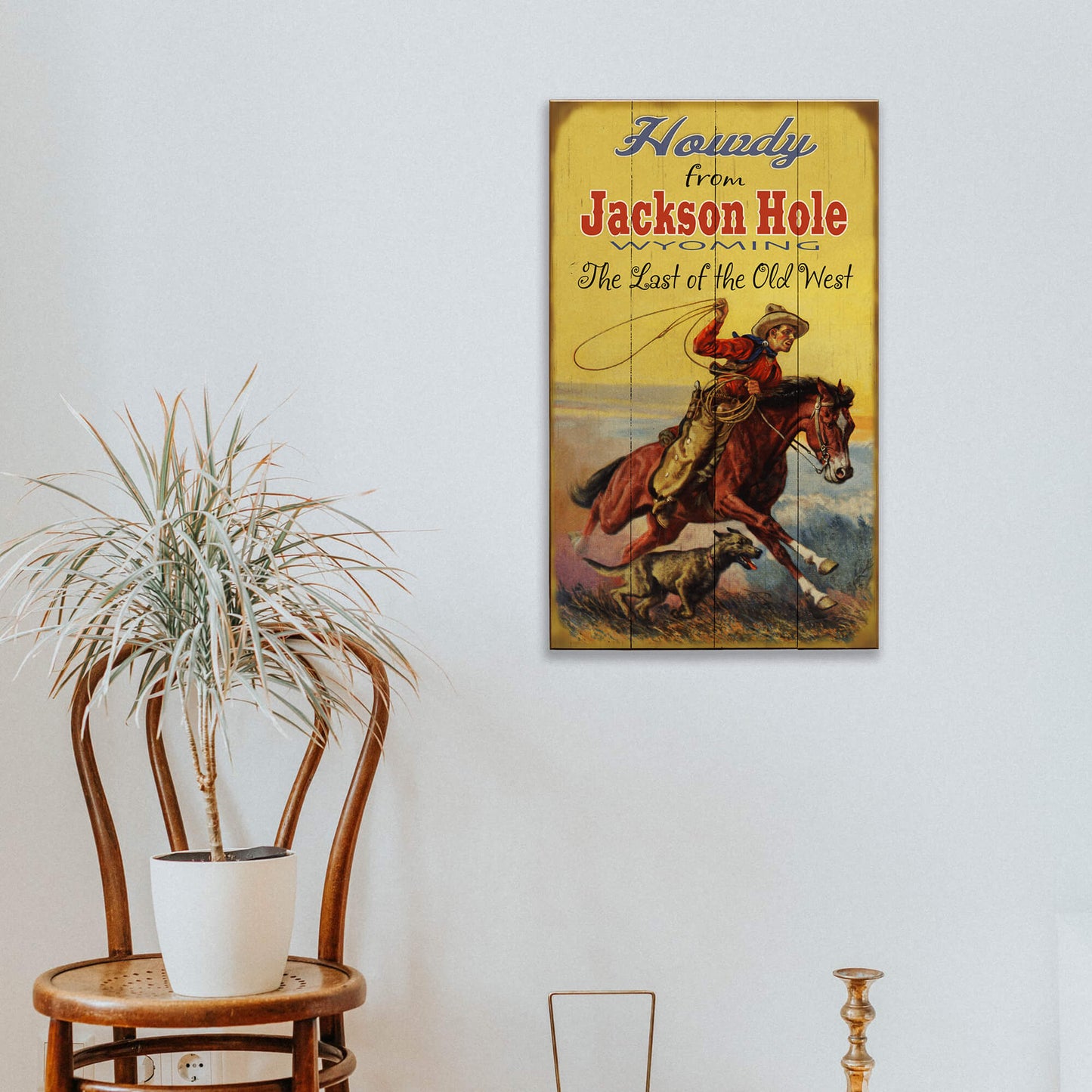 Howdy, The Last of the Old West - Wood & Metal Wall Art