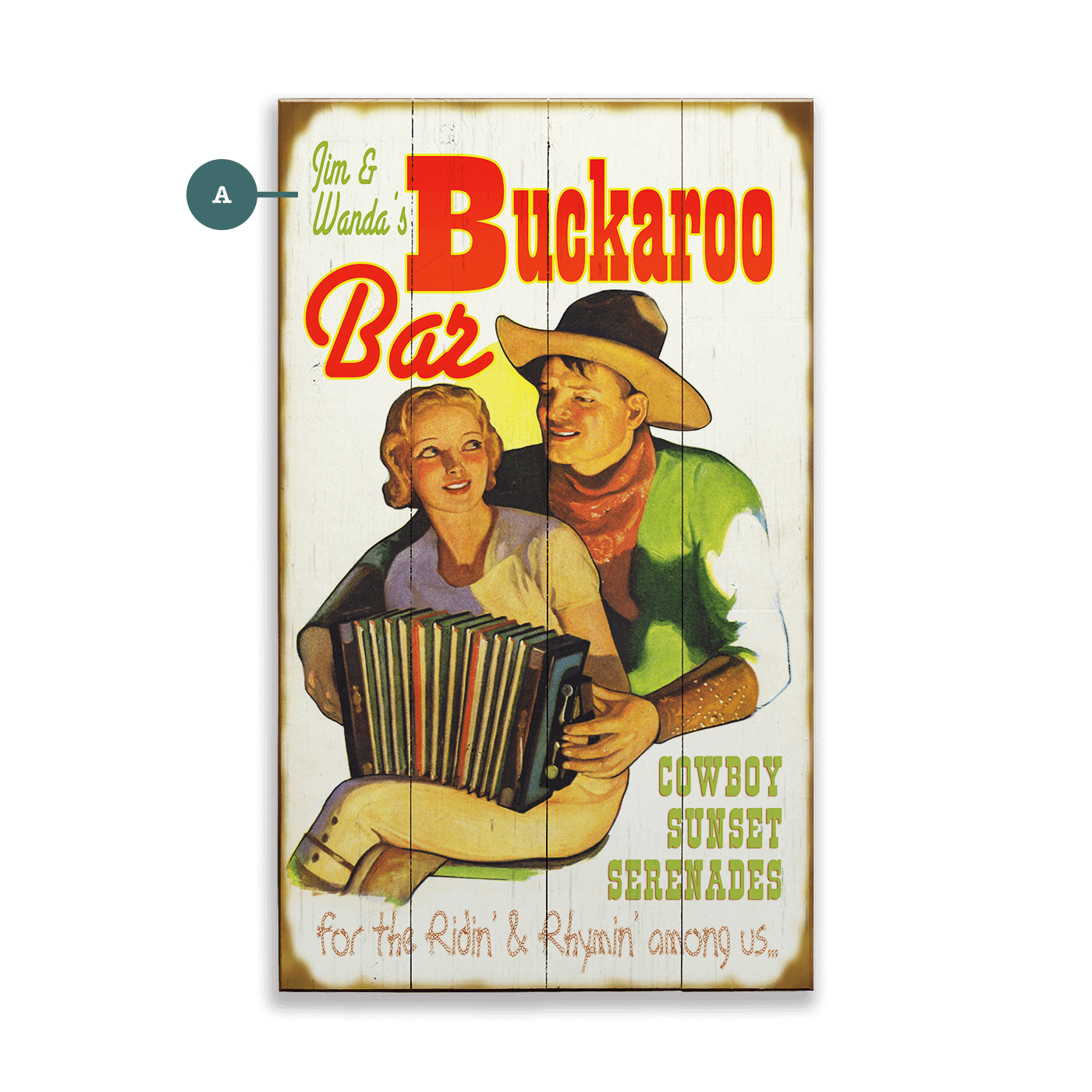 Buckaroo Bar - Wood & Metal Wall Art
