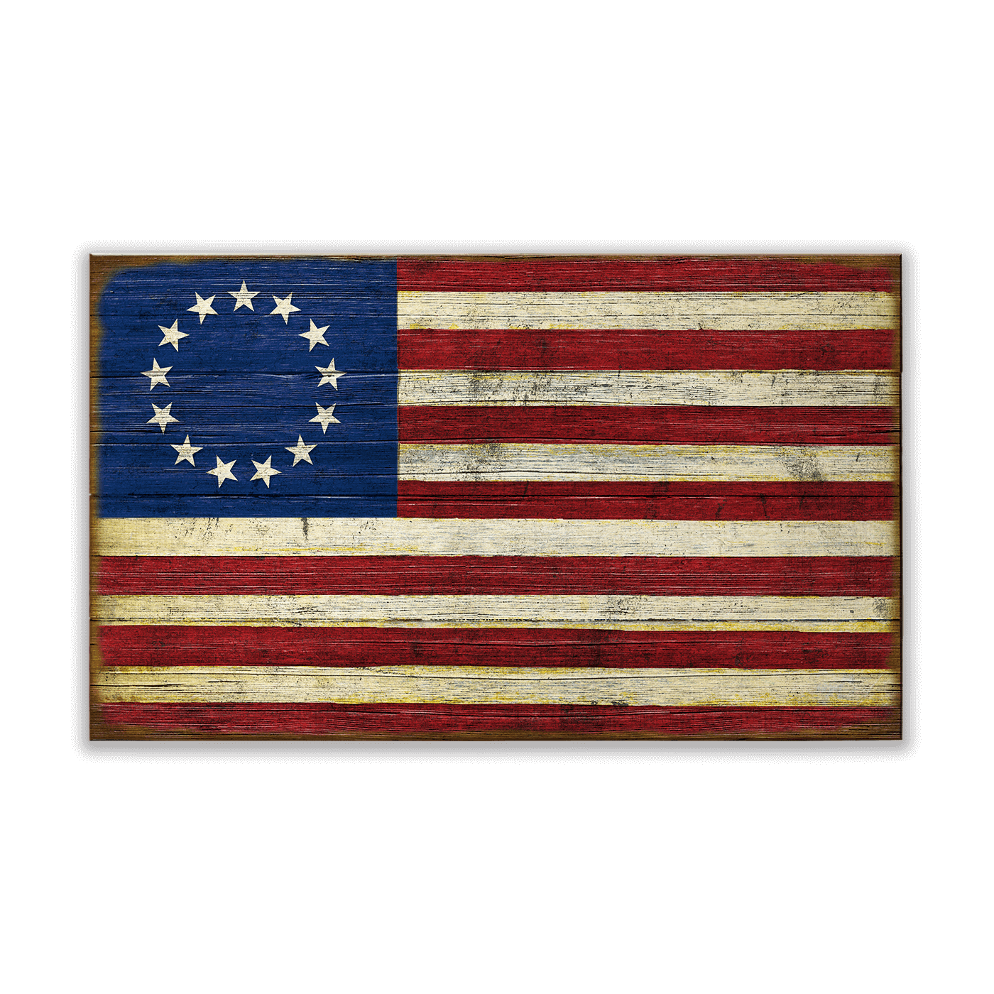 USA Flag: Betsy Ross Edition - Wood & Metal Wall Art