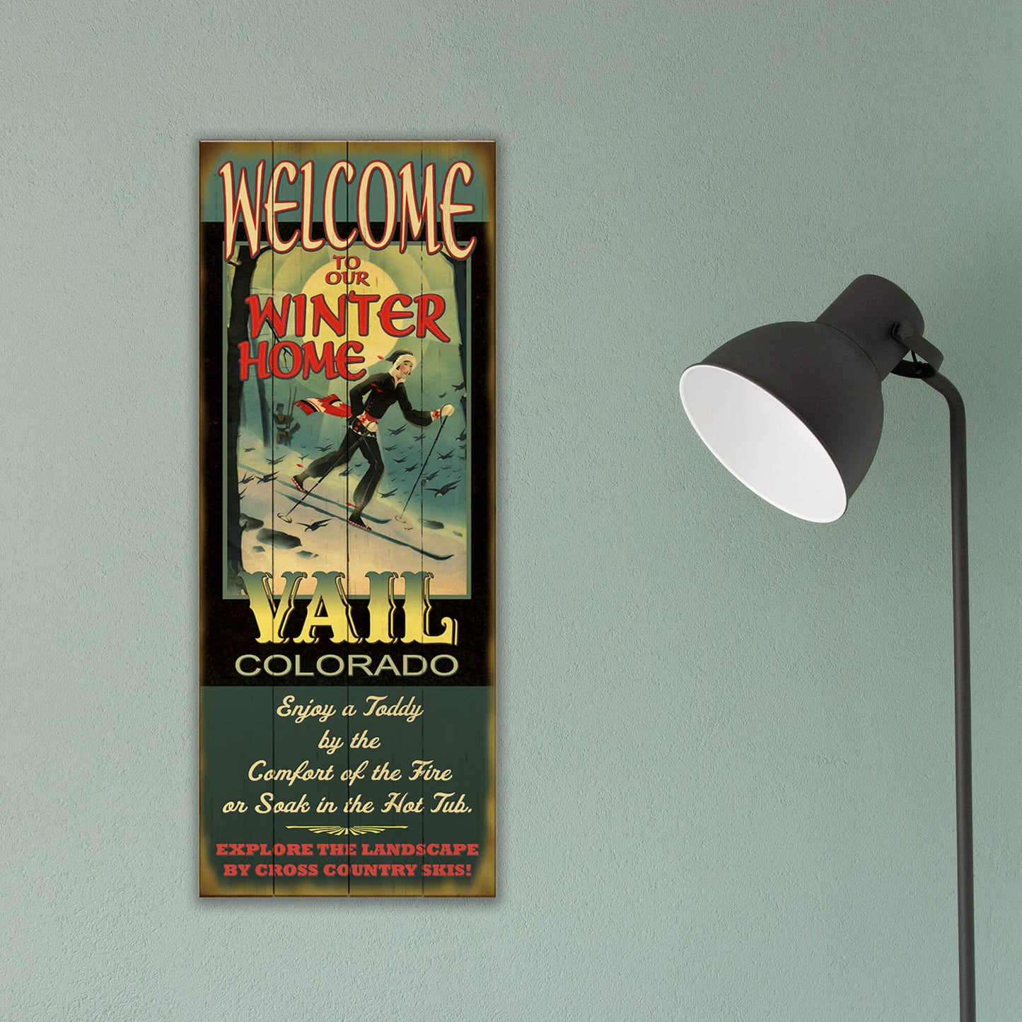 Winter Home XCountry: Personalized - Wood & Metal Wall Art