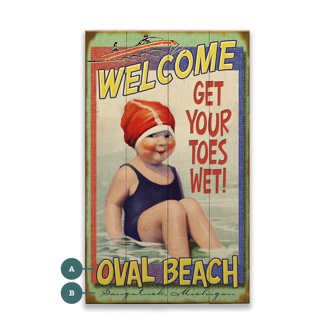 Get Your Toes Wet - Wood & Metal Wall Art