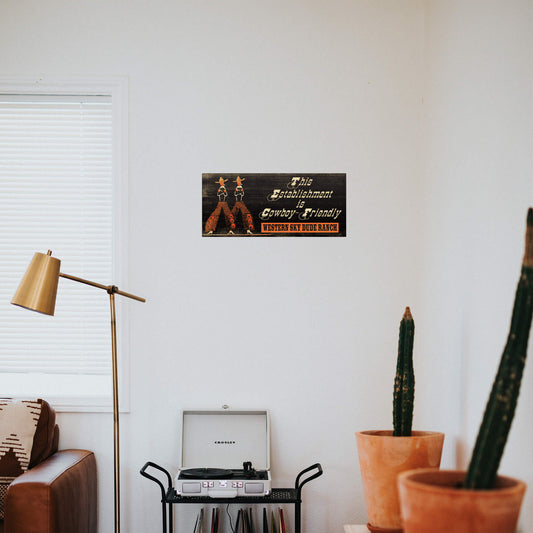 Cowboy Friendly - Wood & Metal Wall Art