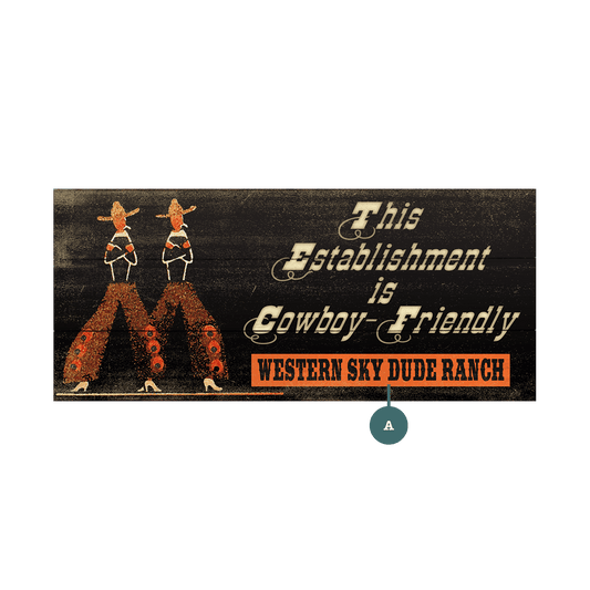 Cowboy Friendly - Wood & Metal Wall Art