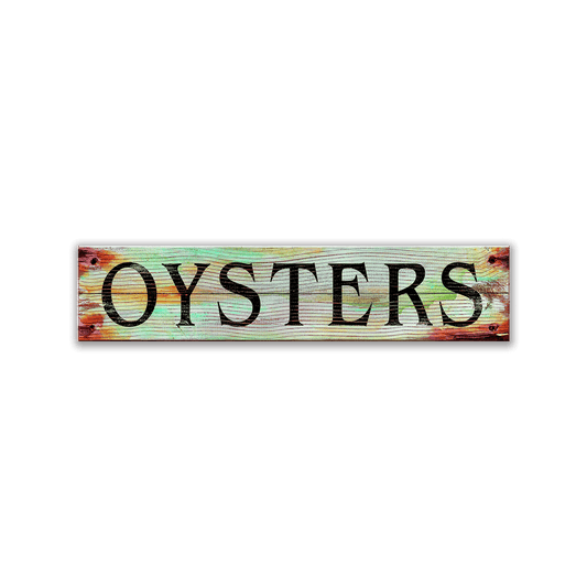 Catch of the Day: Oysters - Wood & Metal Wall Art