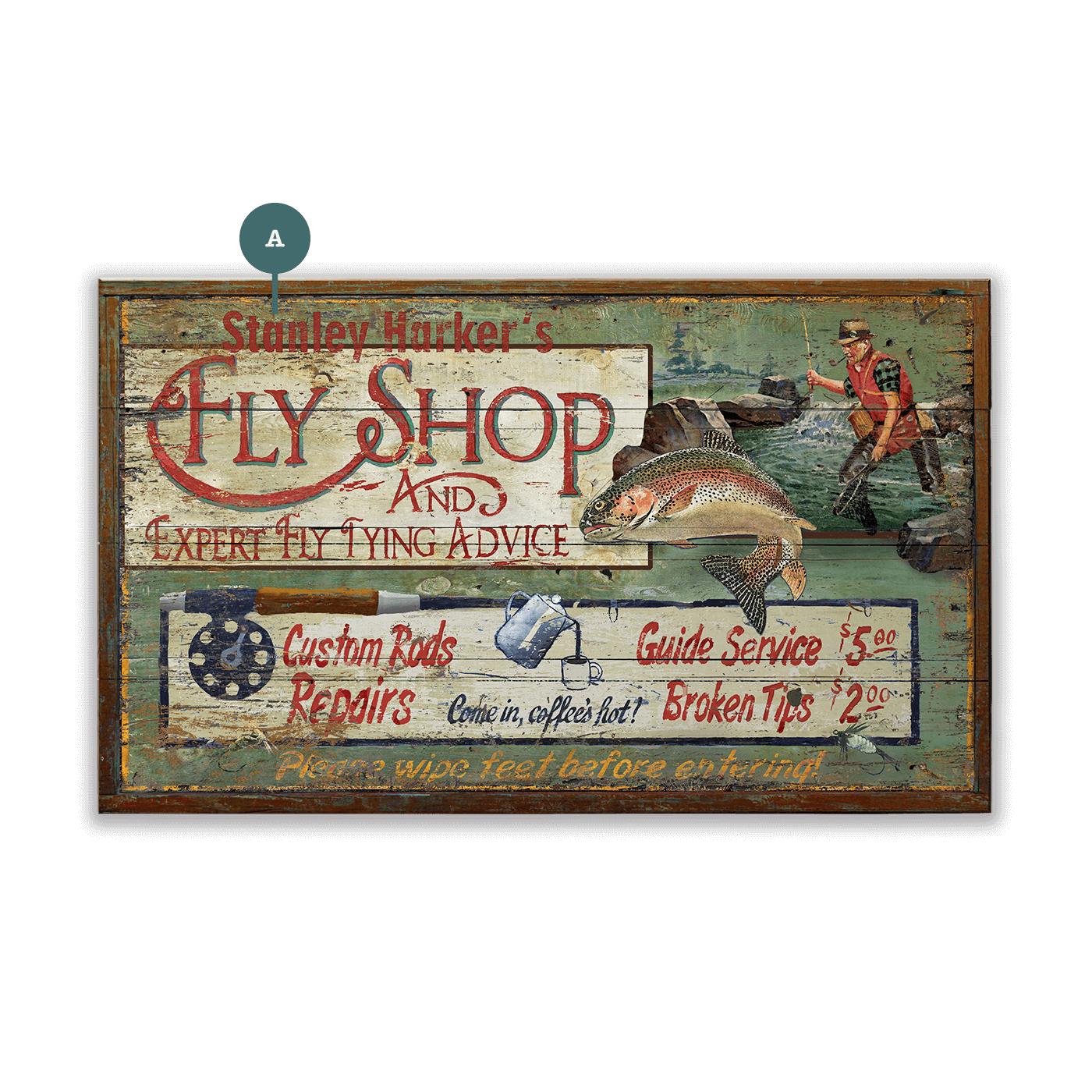 Fly Shop and Fly Tying Advice - Wood & Metal Wall Art