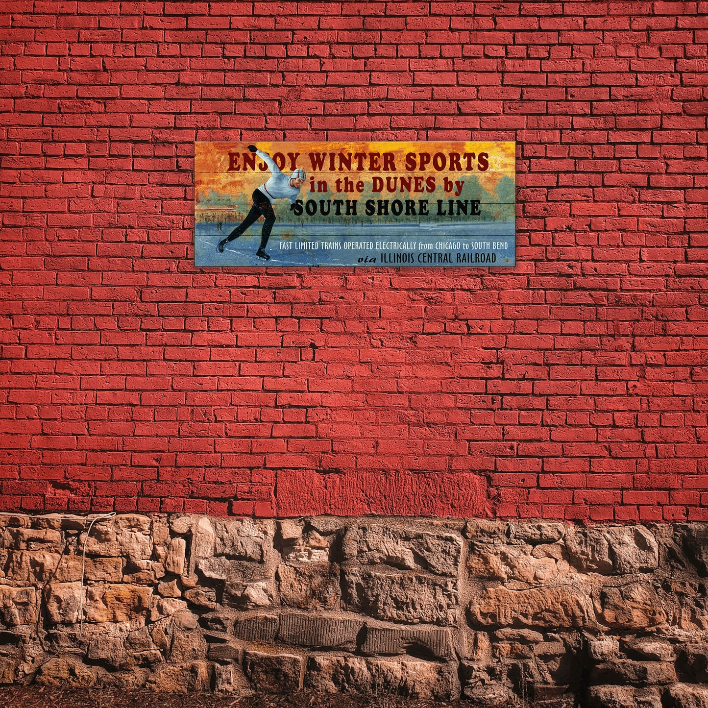 Enjoy Winter Sports - Wood & Metal Wall Art