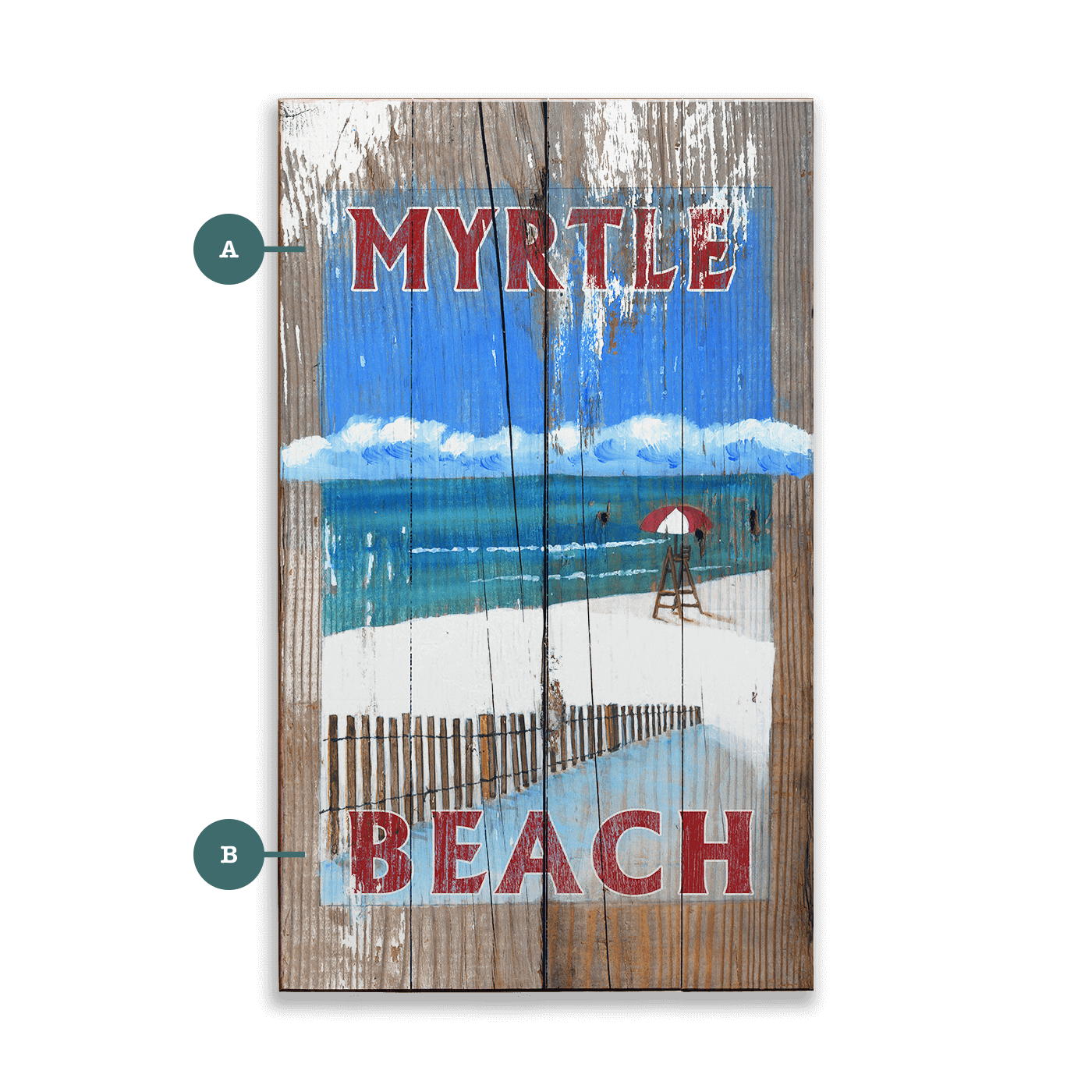 Lifeguard on Duty - Wood & Metal Wall Art