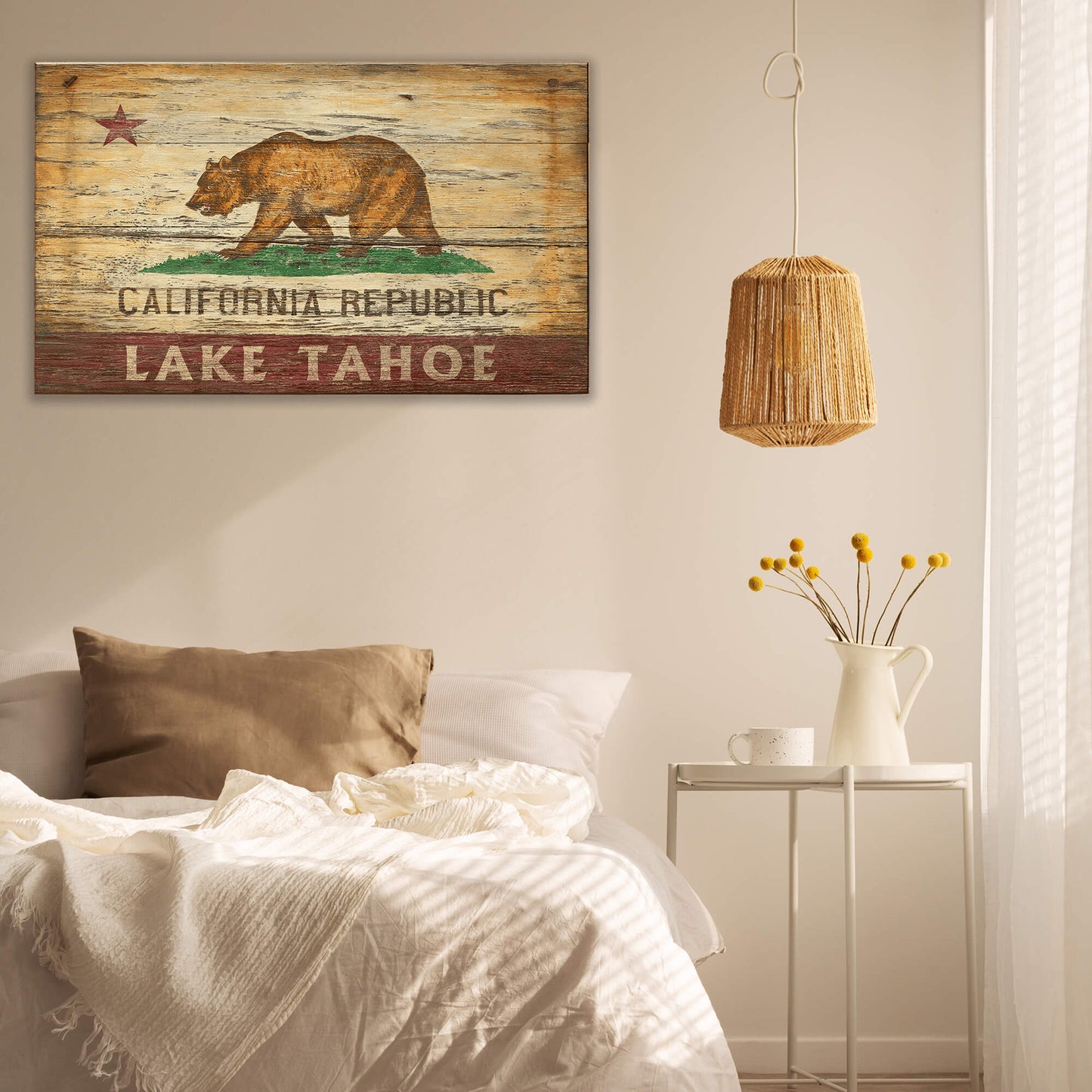 The Republic of California State Flag - Wood & Metal Wall Art