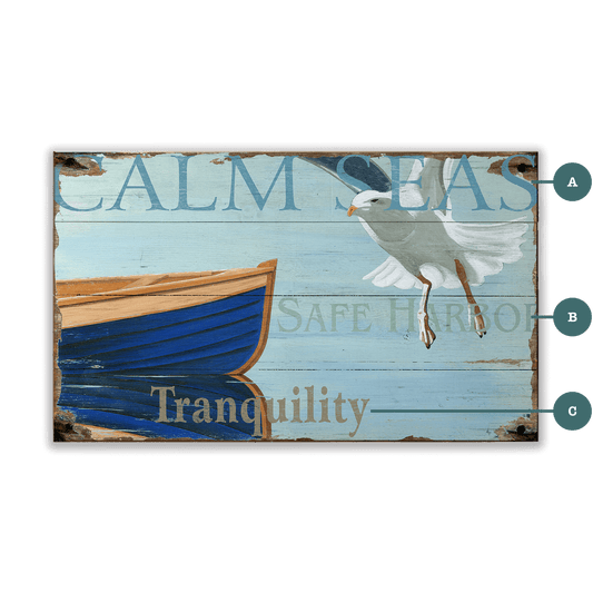 Calm Seas - Wood & Metal Wall Art