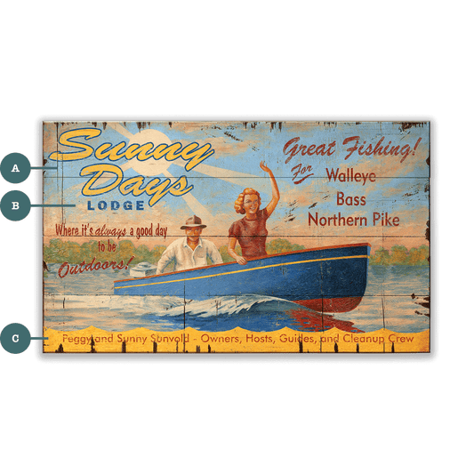 Sunny Days Lodge - Wood & Metal Wall Art