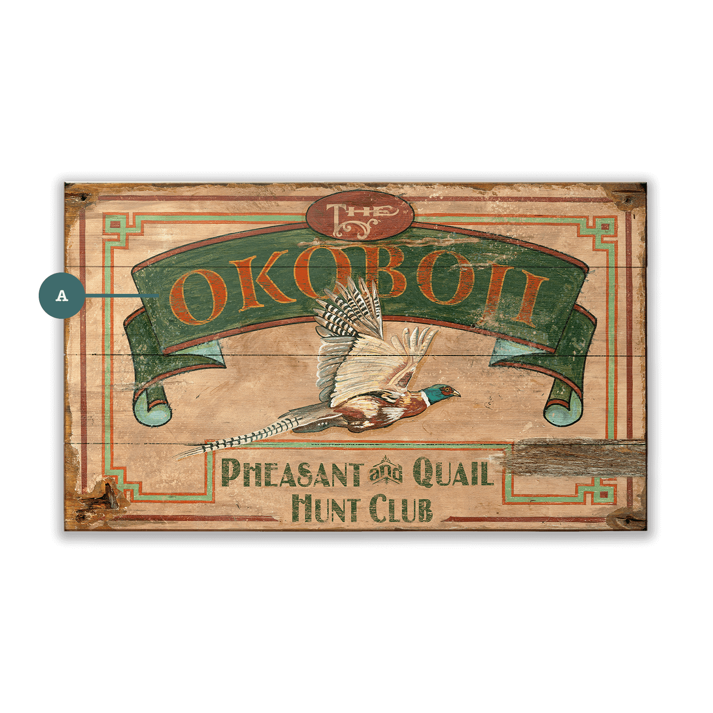 Okoboji Pheasant and Qual Hunt Club - Wood & Metal Wall Art