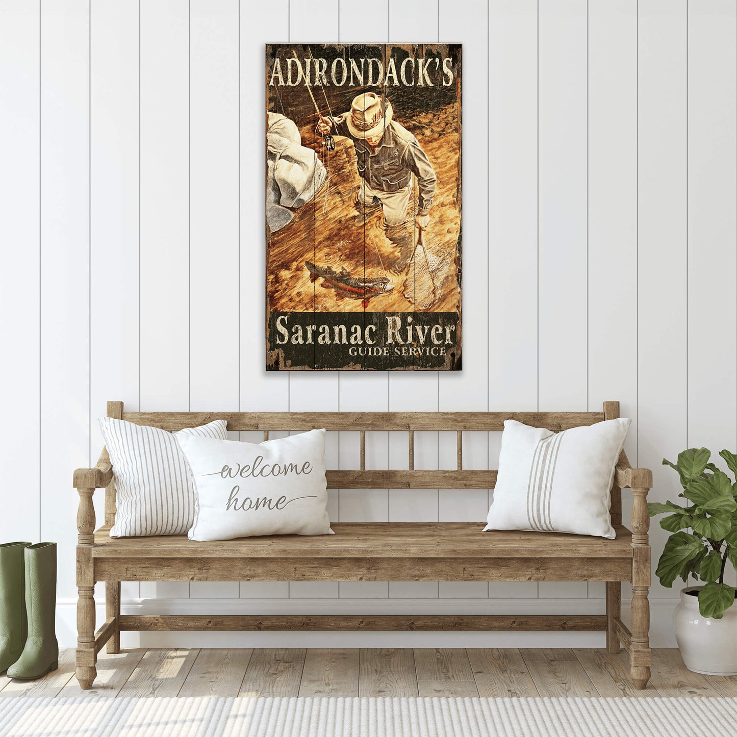 Adirondack's Guide Service - Wood & Metal Wall Art