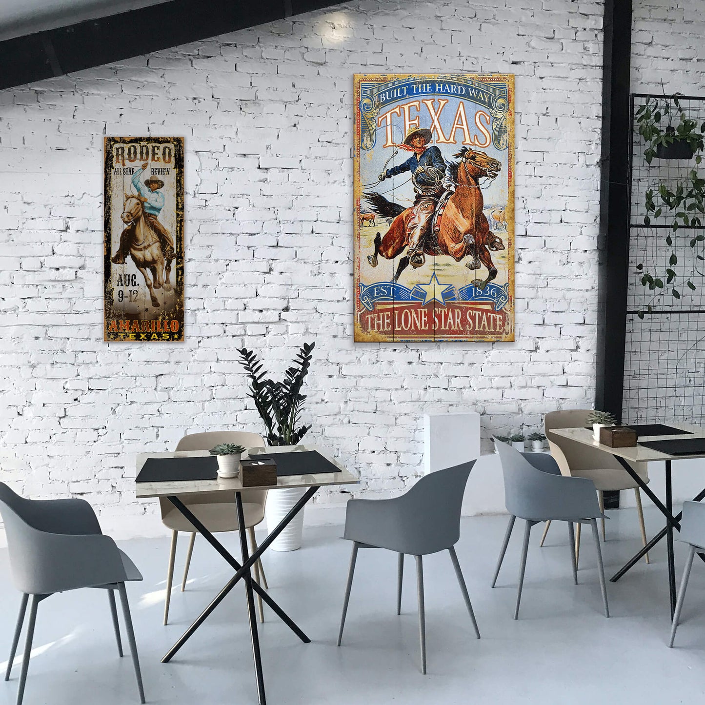 All Star Review Rodeo - Wood & Metal Wall Art