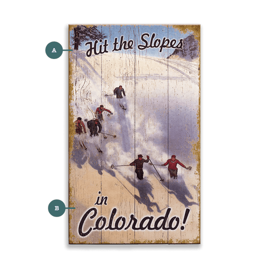 Hit the Slopes - Wood & Metal Wall Art