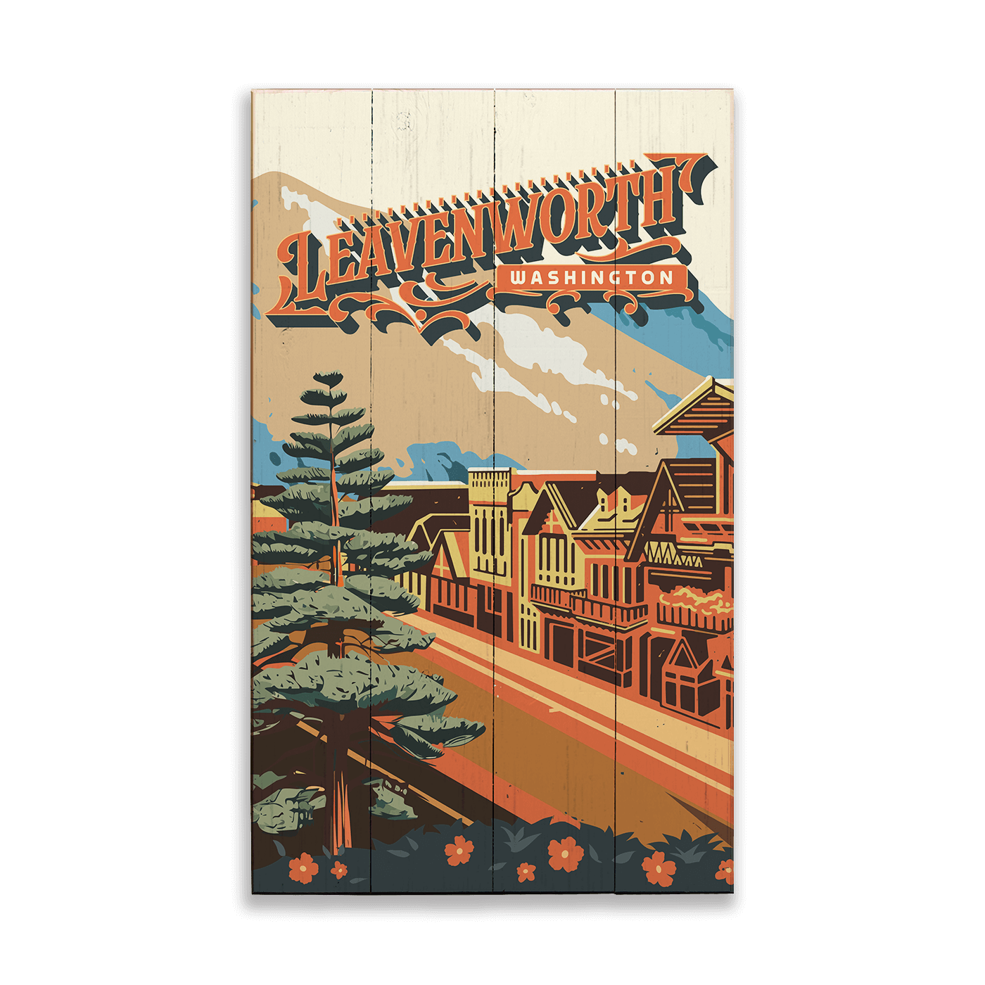 Leavenworth, Washington: Smooth Finish - Wood & Metal Wall Art