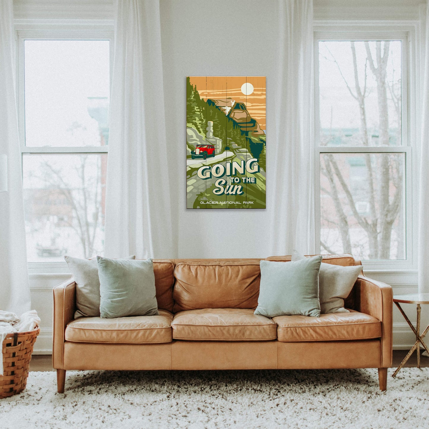 Going to the Sun Glacier National Park: Smooth Finish - Wood & Metal Wall Art