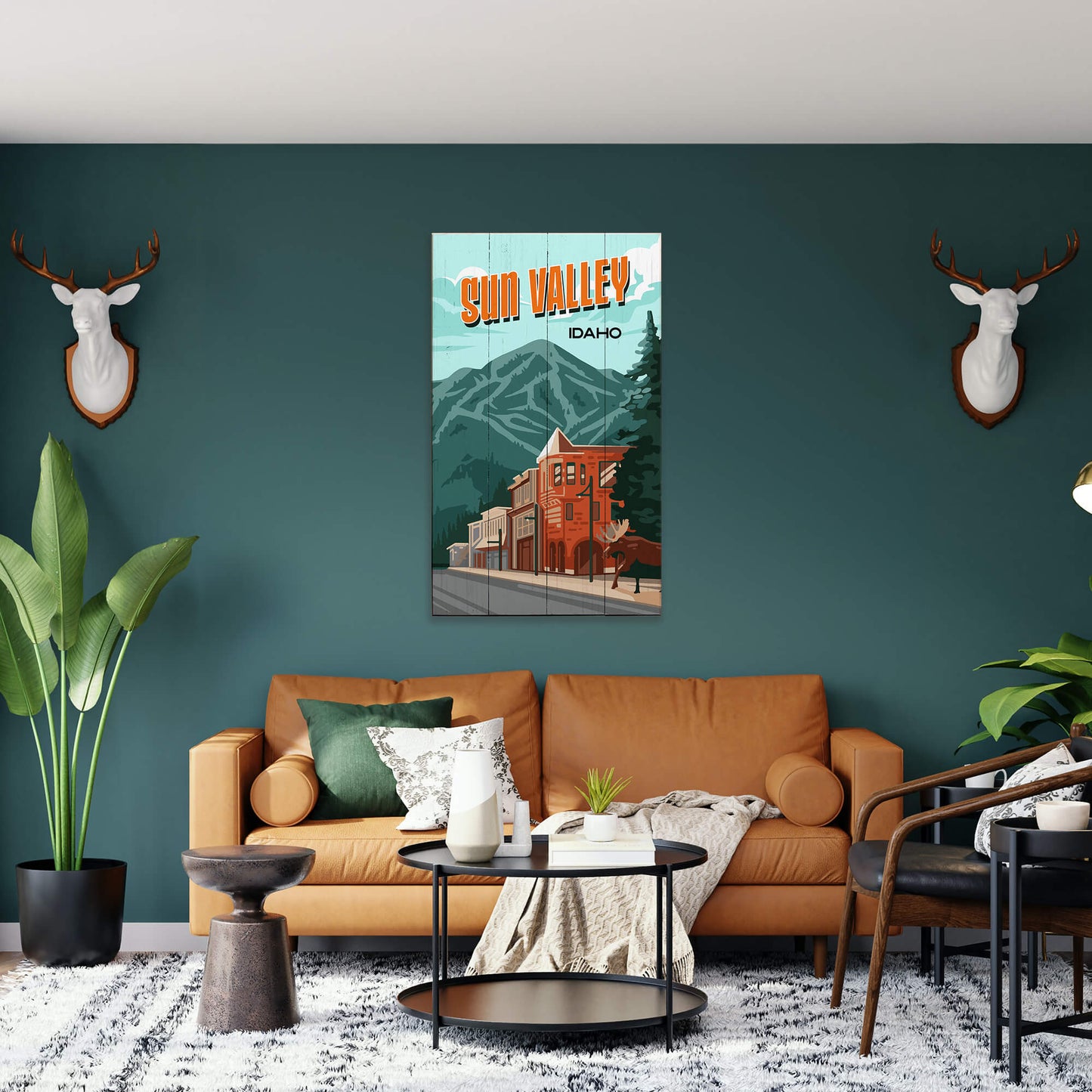 Sun Valley & Bald Mountain: Smooth Finish - Wood & Metal Wall Art