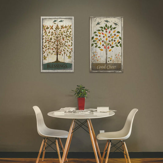 Tree Blessings- Wood & Metal Wall Art