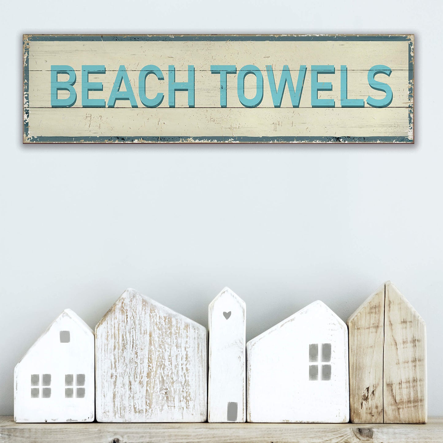 Breezy Beach Towels - Wood & Metal Wall Art
