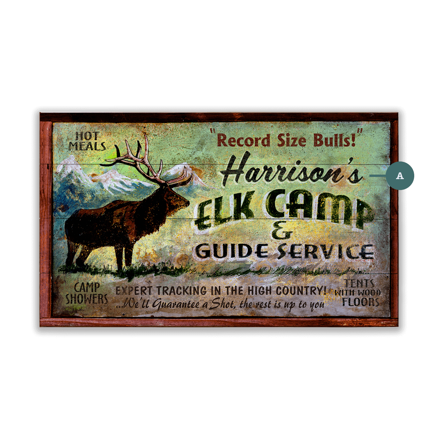 Elk Camp - Wood & Metal Wall Art