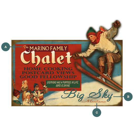Ski Chalet Cutup - Wall Decor