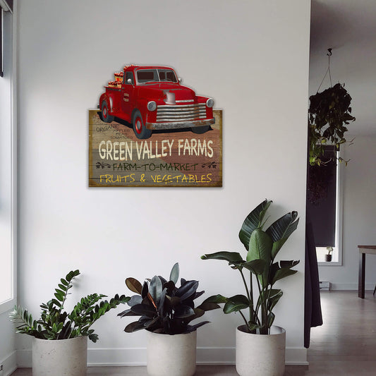 Vintage Apple Truck - Wood Wall Decor