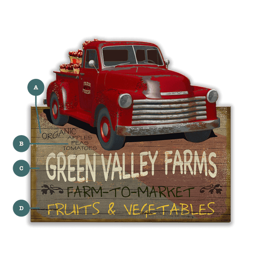 Vintage Apple Truck - Wood Wall Decor