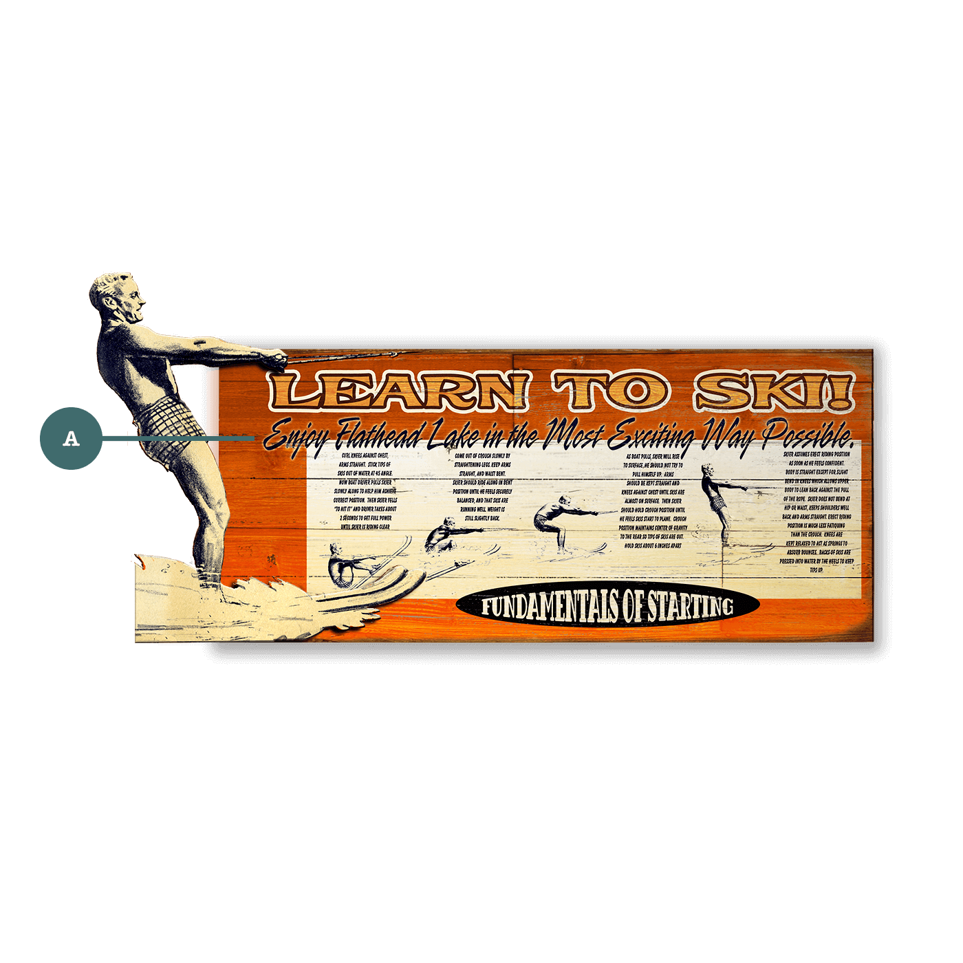 Learn to Ski - Wood Wall Decor