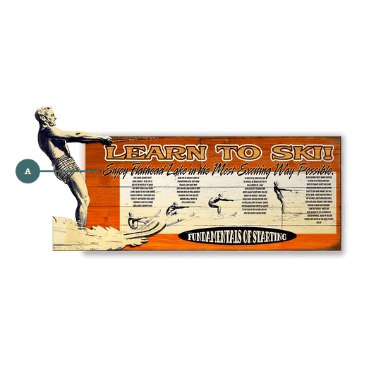 Learn to Ski - Wood Wall Decor