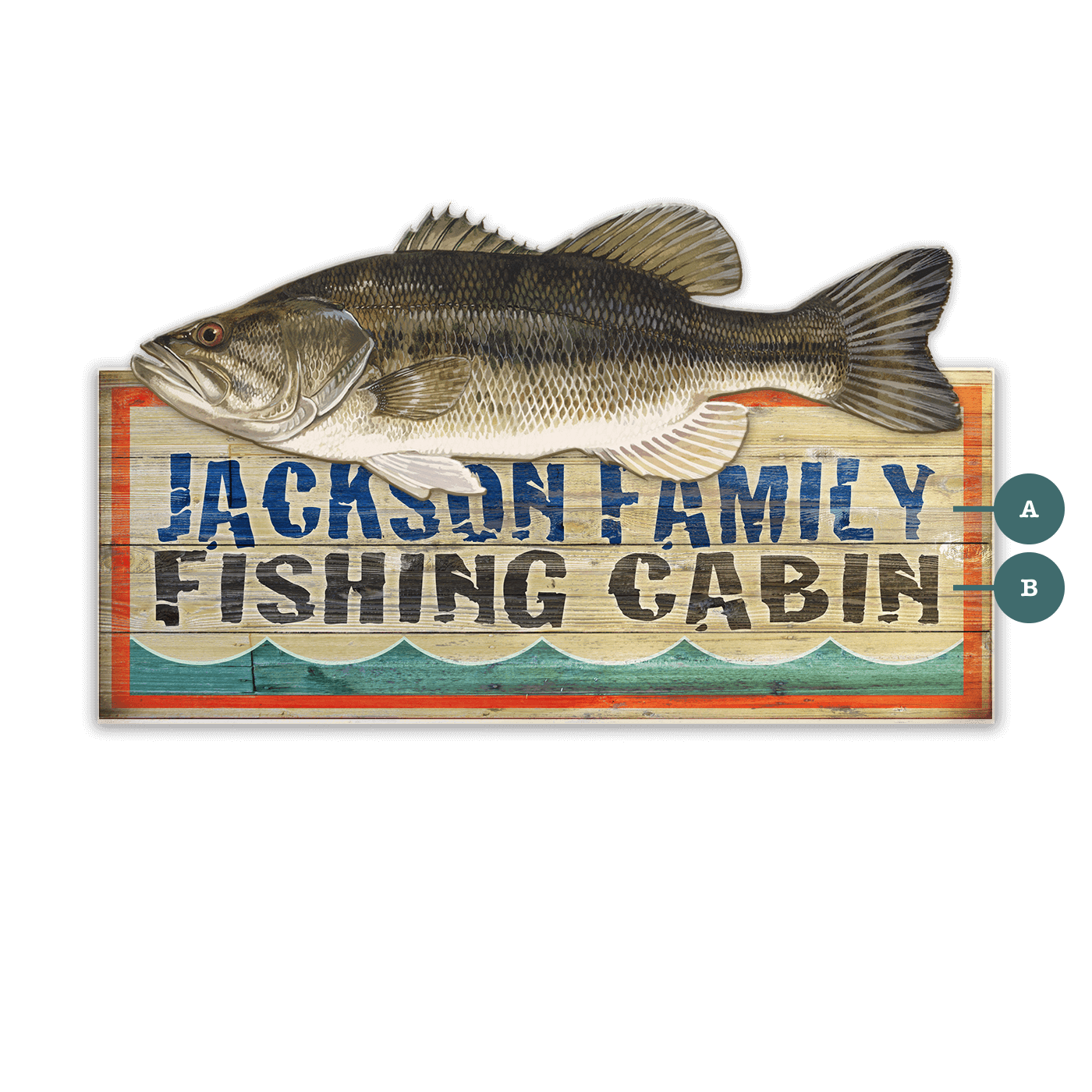 Freshwater Fishing Cabin - Wood Wall Decor