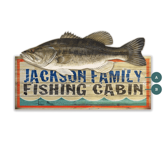 Freshwater Fishing Cabin - Wood Wall Decor