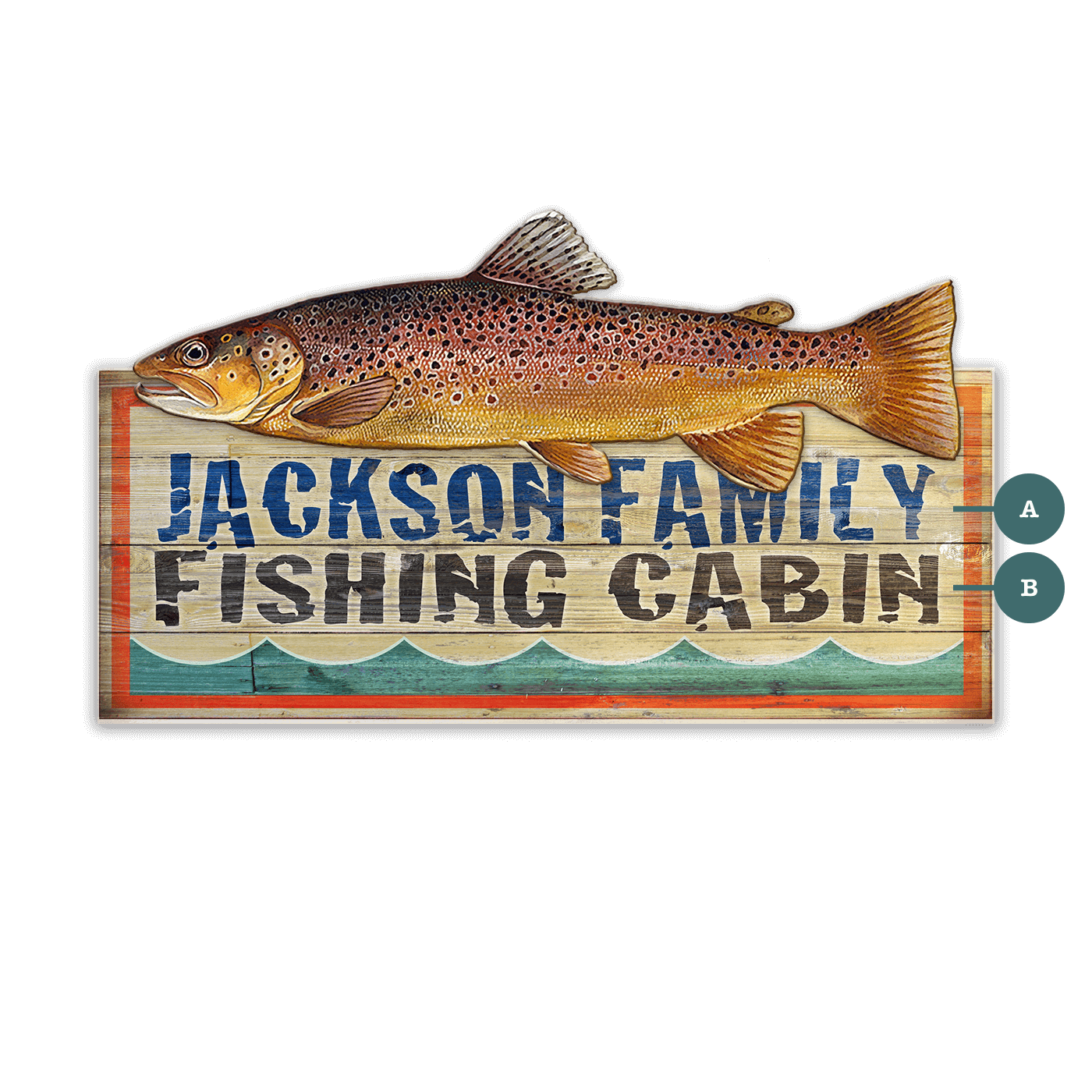 Freshwater Fishing Cabin - Wood Wall Decor