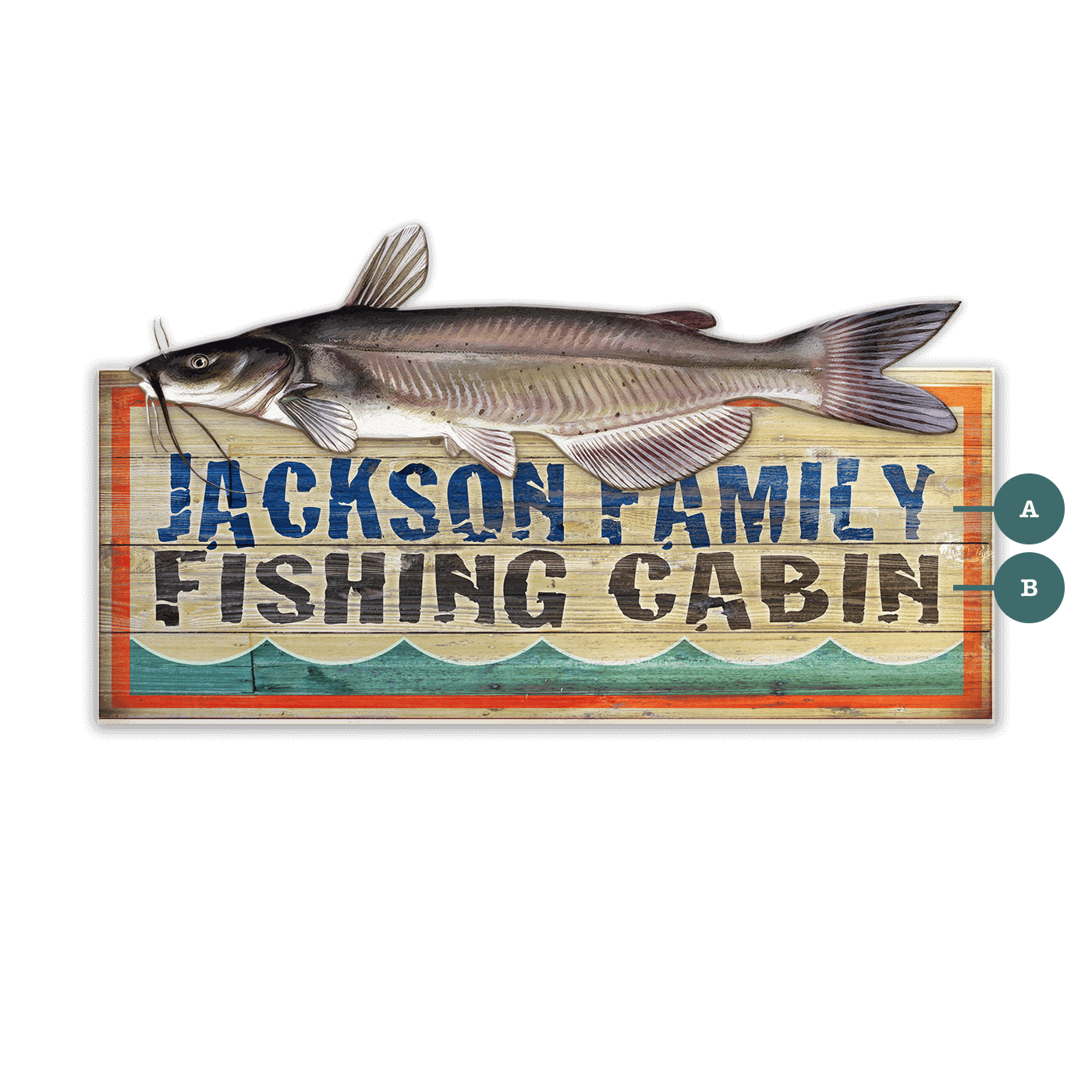 Freshwater Fishing Cabin - Wood Wall Decor