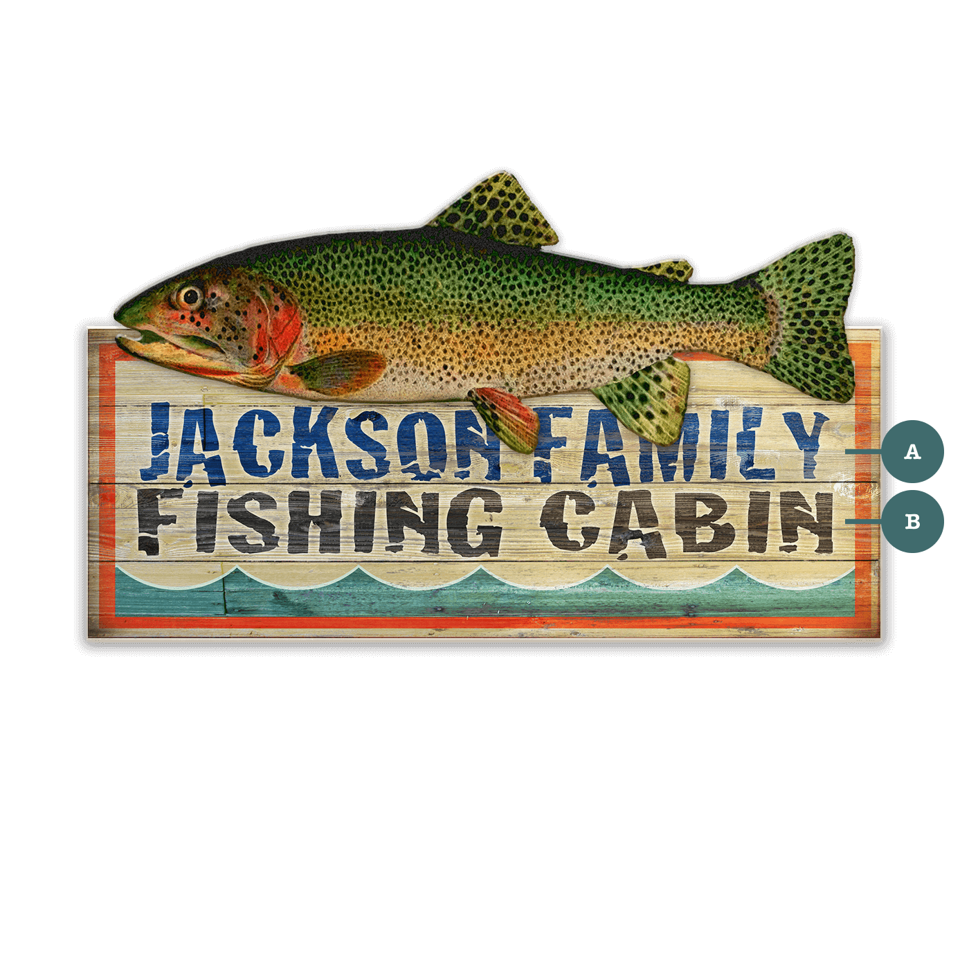 Freshwater Fishing Cabin - Wood Wall Decor