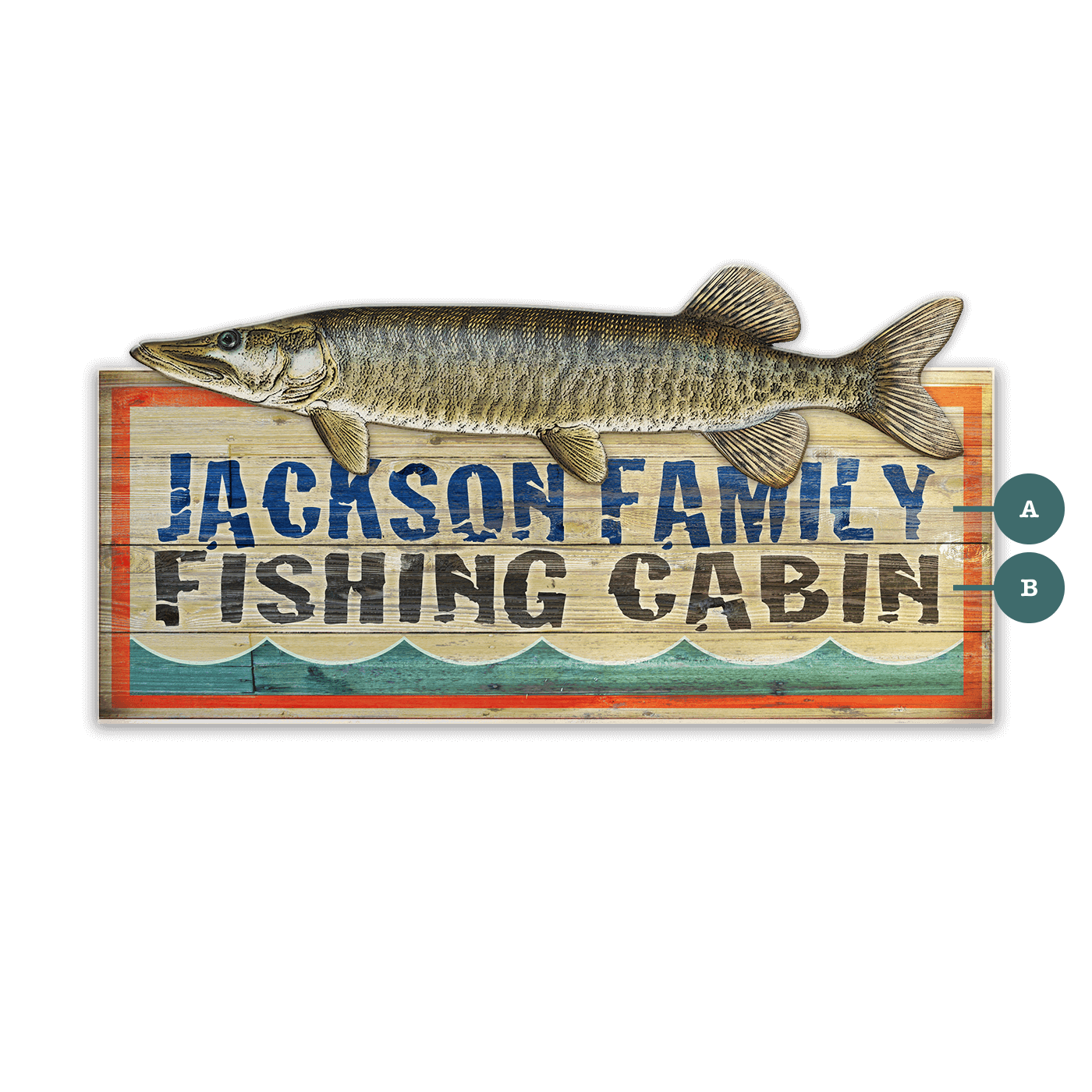Freshwater Fishing Cabin - Wood Wall Decor