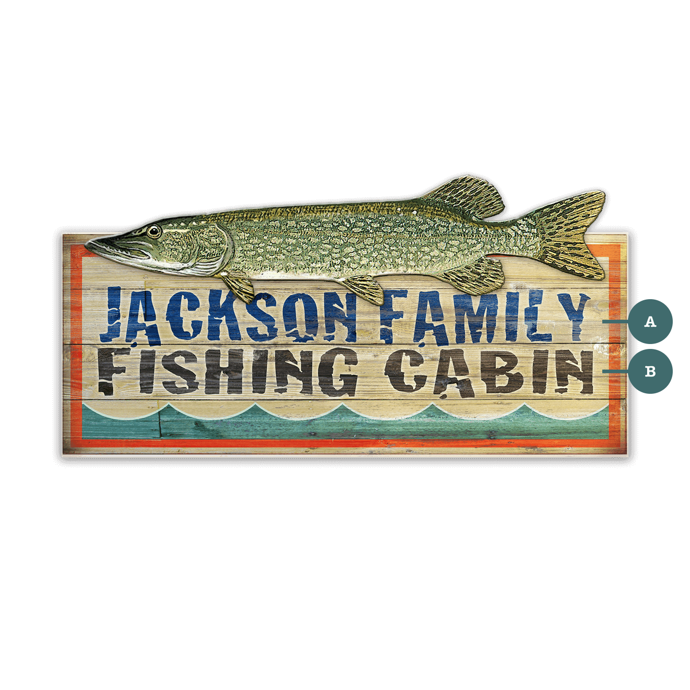 Freshwater Fishing Cabin - Wood Wall Decor