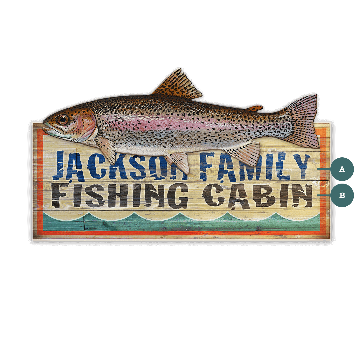 Freshwater Fishing Cabin - Wood Wall Decor