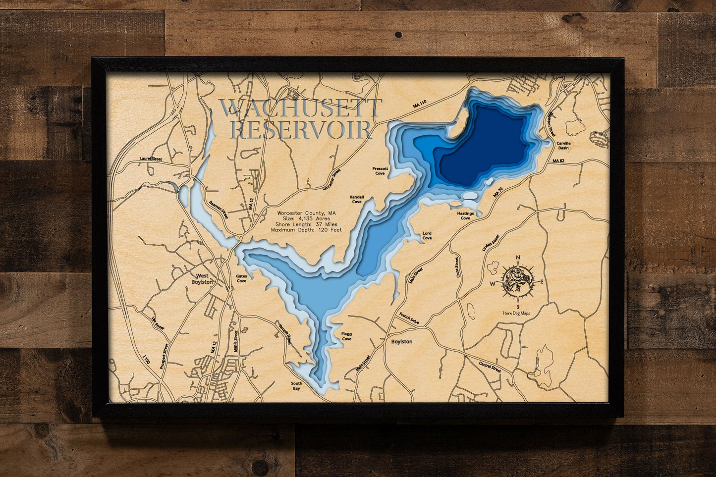 Wachusett Reservoir in Worcester County, Massachusetts
