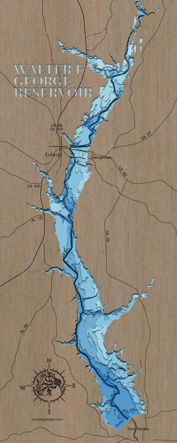 Walter F George Reservoir in Barbour County, Alabama