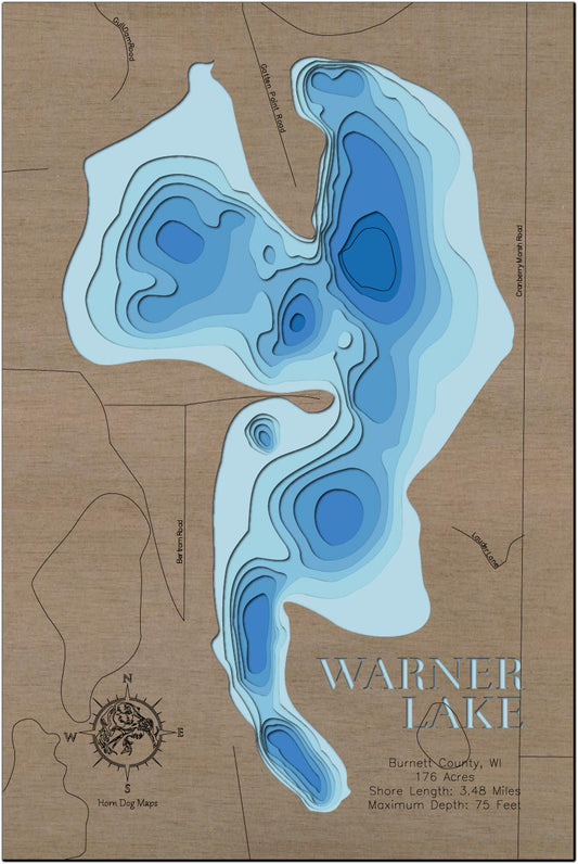 Warner Lake in Burnett County, Wisconsin