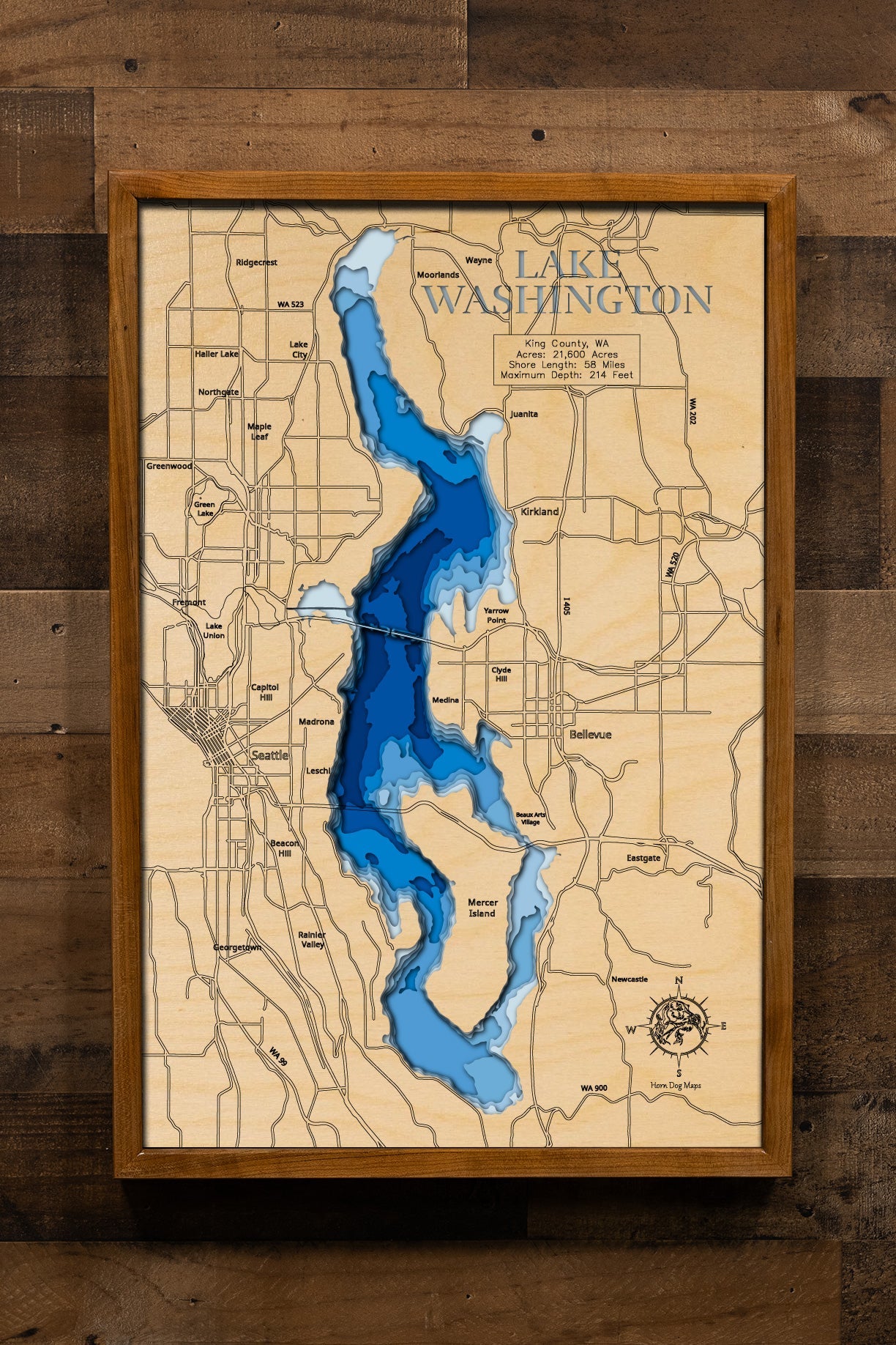 Lake Washington in King County, Washington