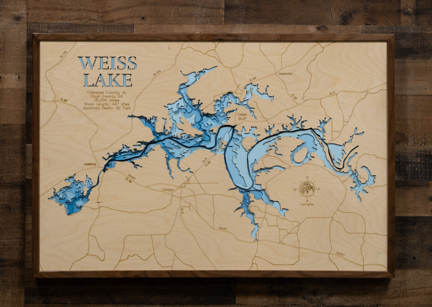 Weiss Lake in Cherokee County, AL, Floyd County, Georgia