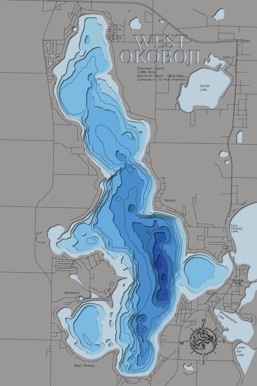 West Okoboji Lake in Dickinson County, Iowa